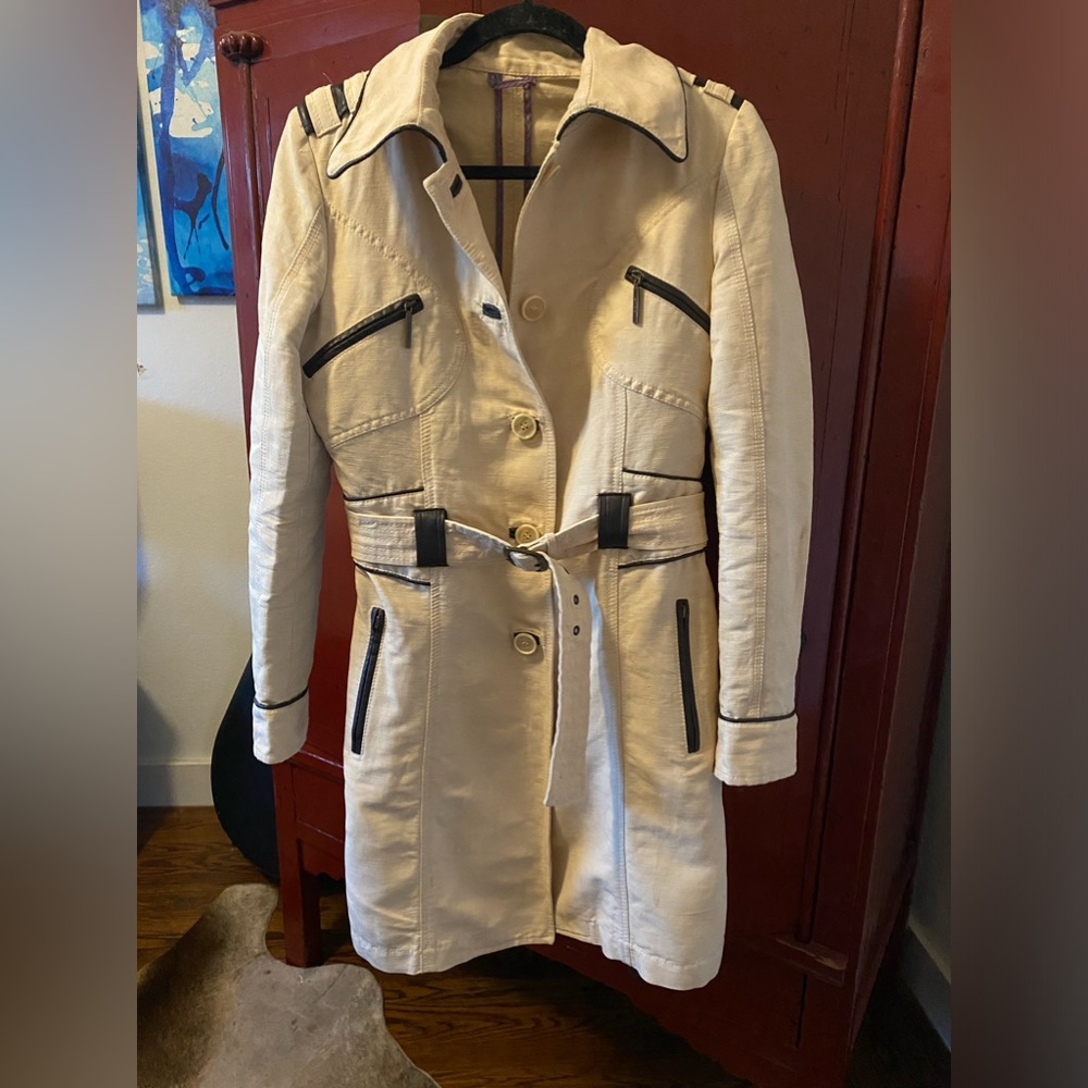 Etro Cotton/linen Dk brown leather style accents incredible fit!!